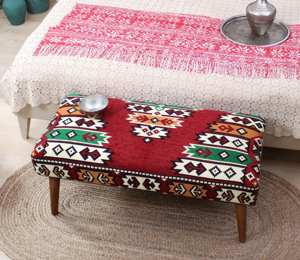 Pouf in tessuto Vezir Patch II Multicolore (6)