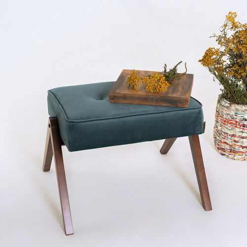 Pouf in tessuto Vinc Olio (1)
