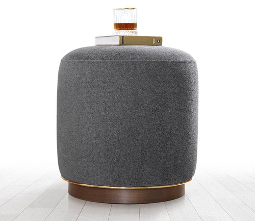 Pouf in tessuto Zeone Grigio