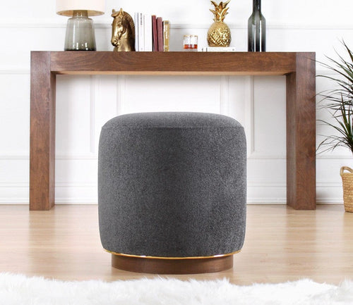 Pouf in tessuto Zeone Grigio (1)