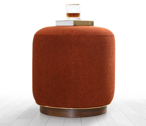 Pouf in tessuto Zeone Ruggine