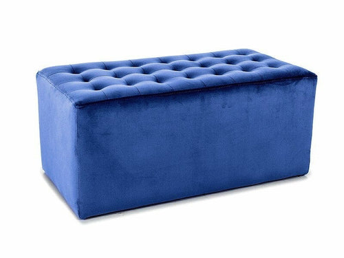 Signal Pouf in velluto Lori 2 Blu