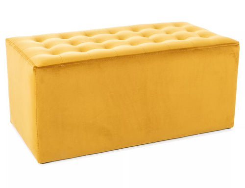 Signal Pouf in velluto Lori 2 Giallo