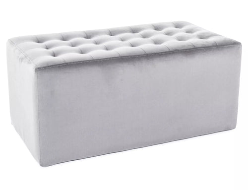 Signal Pouf in velluto Lori 2 Grigio
