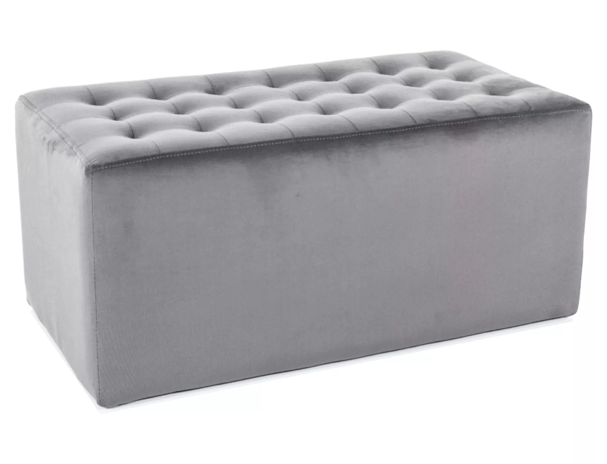 Signal Pouf in velluto Lori 2 Grigio