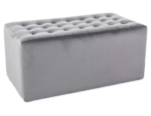 Signal Pouf in velluto Lori 2 Grigio