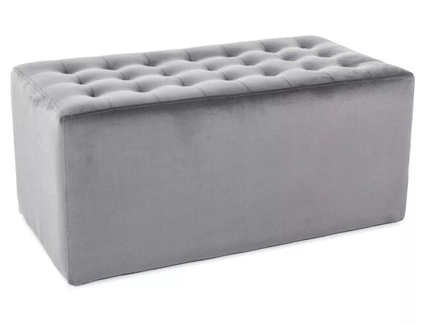 Signal Pouf in velluto Lori 2 Grigio
