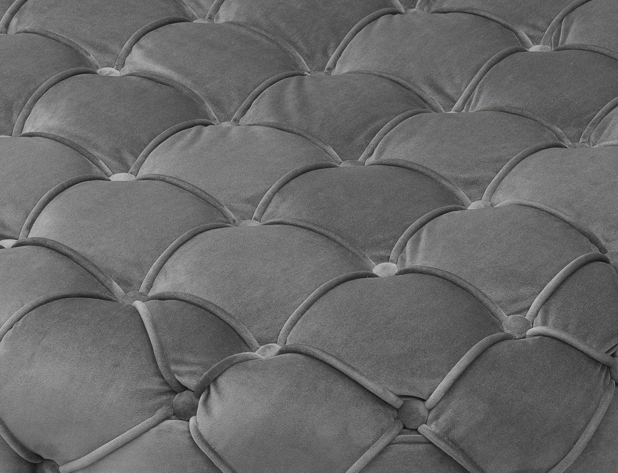 Signal Pouf in velluto Mira Grigio