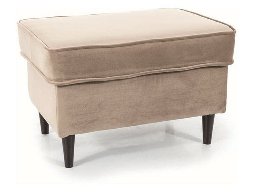 Signal Pouf in velluto Ron Beige