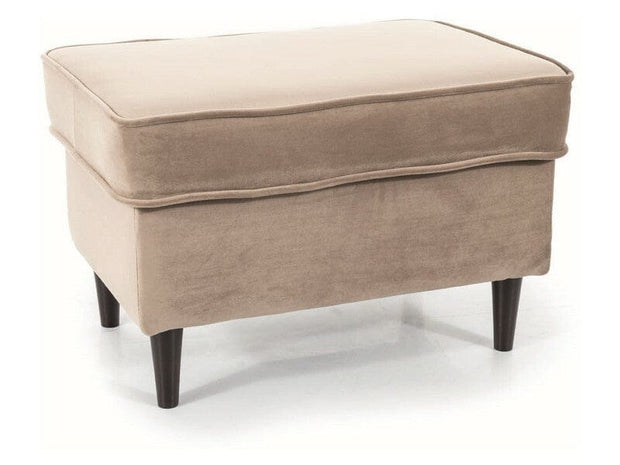 Signal Pouf in velluto Ron Beige