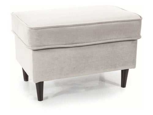 Signal Pouf in velluto Ron Grigio