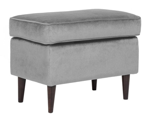 Signal Pouf in velluto Ron K Grigio