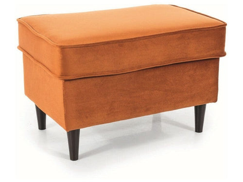 Signal Pouf in velluto Ron Marrone