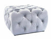 Signal Pouf in velluto Sophia Grigio
