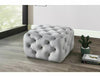 Signal Pouf in velluto Sophia Grigio