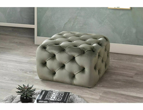 Signal Pouf in velluto Sophia Verde