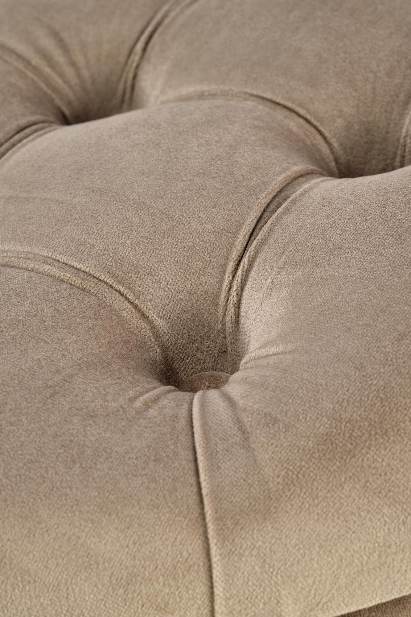 Halmar Pouf ottomano con contenitore in velluto Nunez Beige