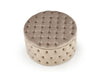 Halmar Pouf ottomano con contenitore in velluto Nunez Beige