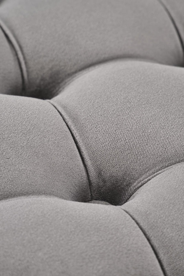 Halmar Pouf ottomano con contenitore in velluto Nunez Grigio