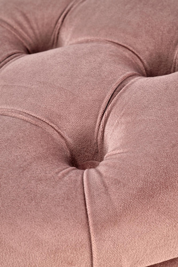 Halmar Pouf ottomano con contenitore in velluto Nunez Rosa