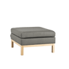 Pouf ottomano in tessuto Ambient Wood Grigio
