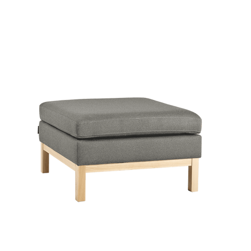 Pouf ottomano in tessuto Ambient Wood Grigio