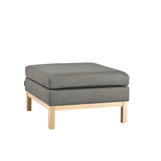 Pouf ottomano in tessuto Ambient Wood Grigio