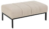 Actona Pouf ottomano in tessuto Caix Beige