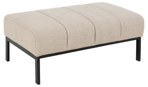 Actona Pouf ottomano in tessuto Caix Beige