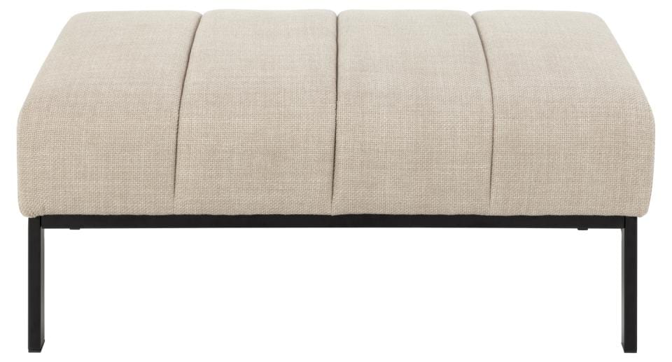 Actona Pouf ottomano in tessuto Caix Beige