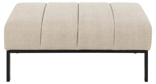Actona Pouf ottomano in tessuto Caix Beige