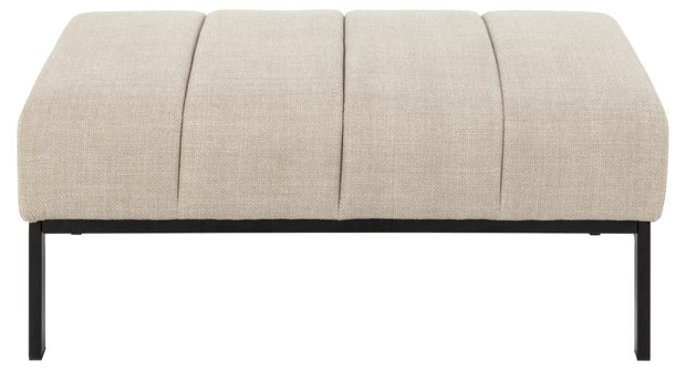 Actona Pouf ottomano in tessuto Caix Beige