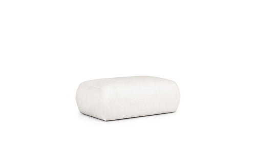 Pouf ottomano in tessuto Dionisia Bianco