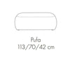 Pouf ottomano in tessuto Dionisia Bianco (2)