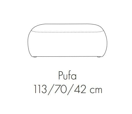 Pouf ottomano in tessuto Dionisia Bianco (4)