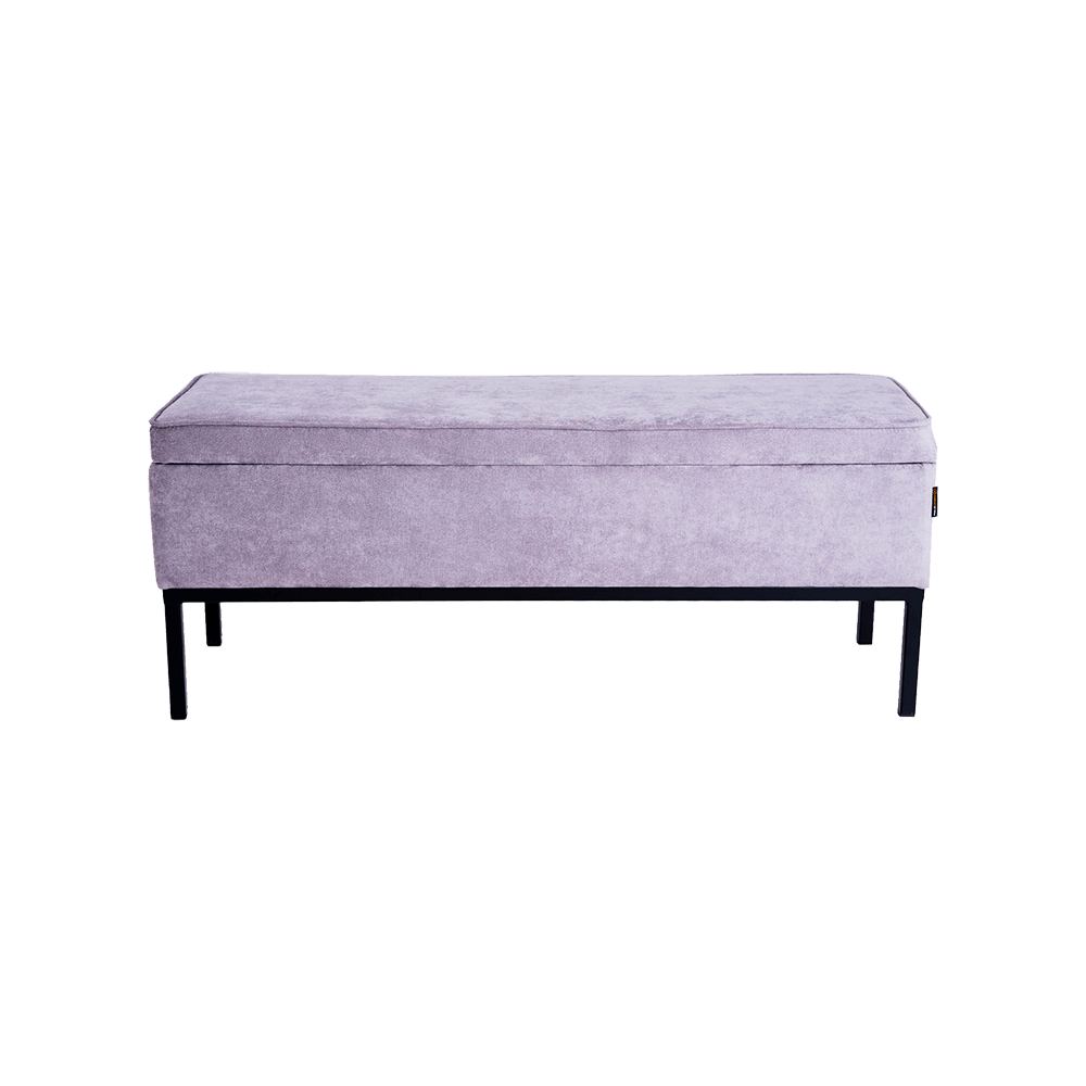 Pouf ottomano in tessuto Edi Lilla