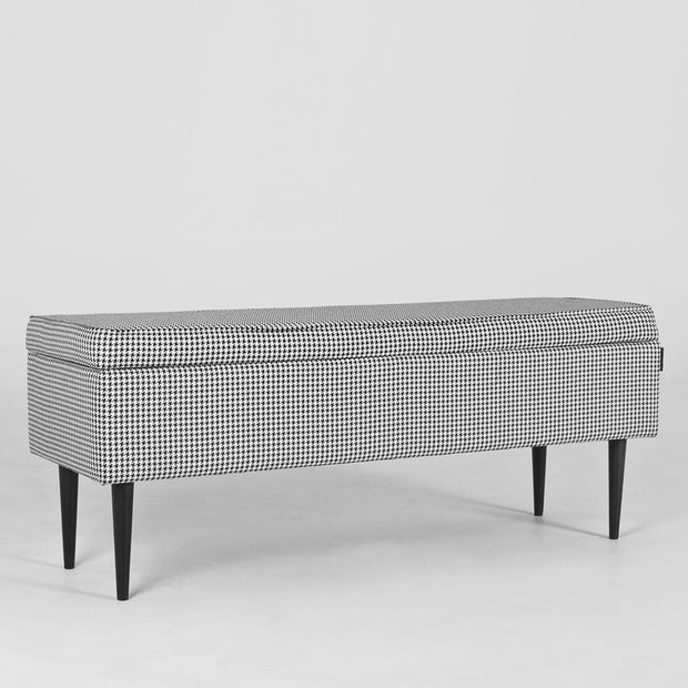 Pouf ottomano in tessuto Edi Multicolore (3)
