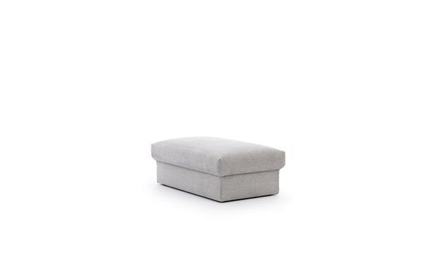 Pouf ottomano in tessuto Hermesito Grigio