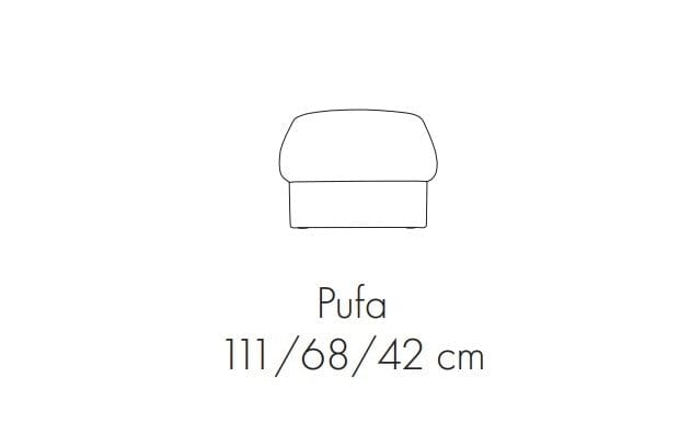 Pouf ottomano in tessuto Hermesito Grigio (2)
