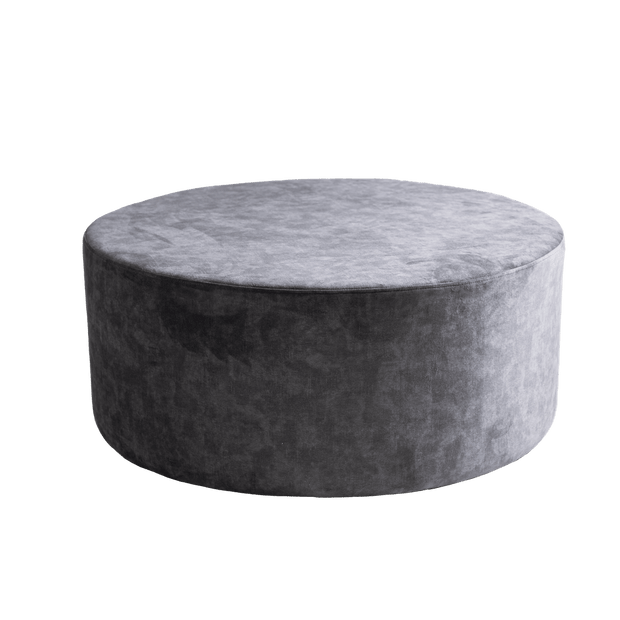 Pouf ottomano in tessuto Sari Grigio