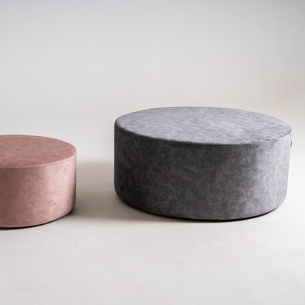 Pouf ottomano in tessuto Sari Grigio (3)