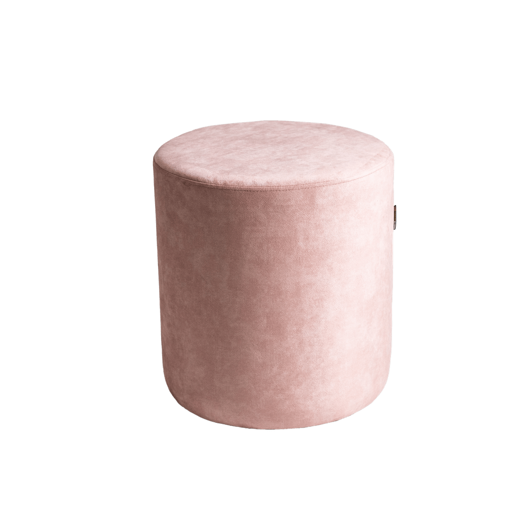 Pouf ottomano in tessuto Sari Rosa