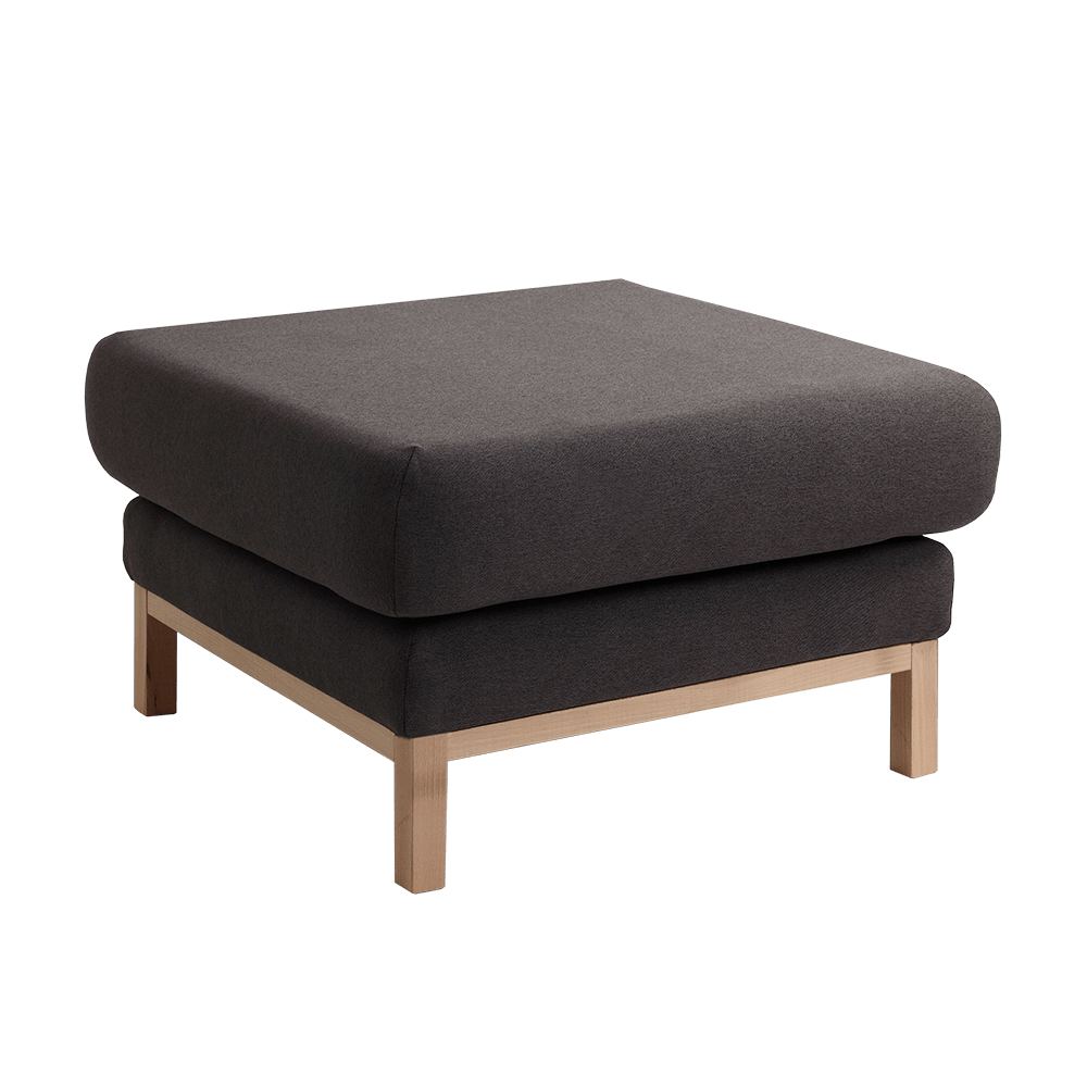 Pouf ottomano in tessuto Scandic Antracite