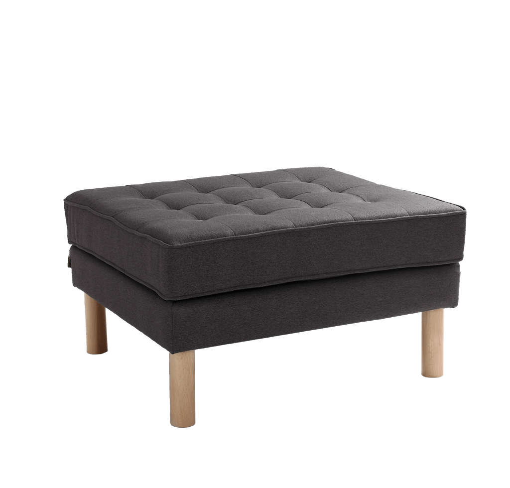 Pouf ottomano in tessuto Topic Wood Antracite