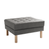 Pouf ottomano in tessuto Topic Wood Grigio