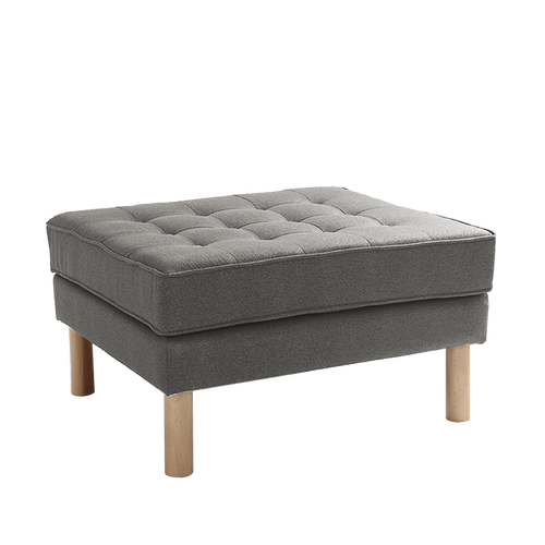 Pouf ottomano in tessuto Topic Wood Grigio