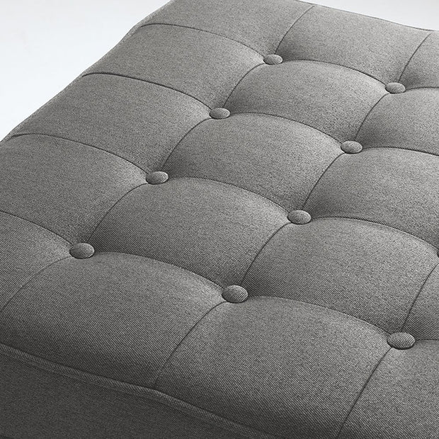 Pouf ottomano in tessuto Topic Wood Grigio (2)