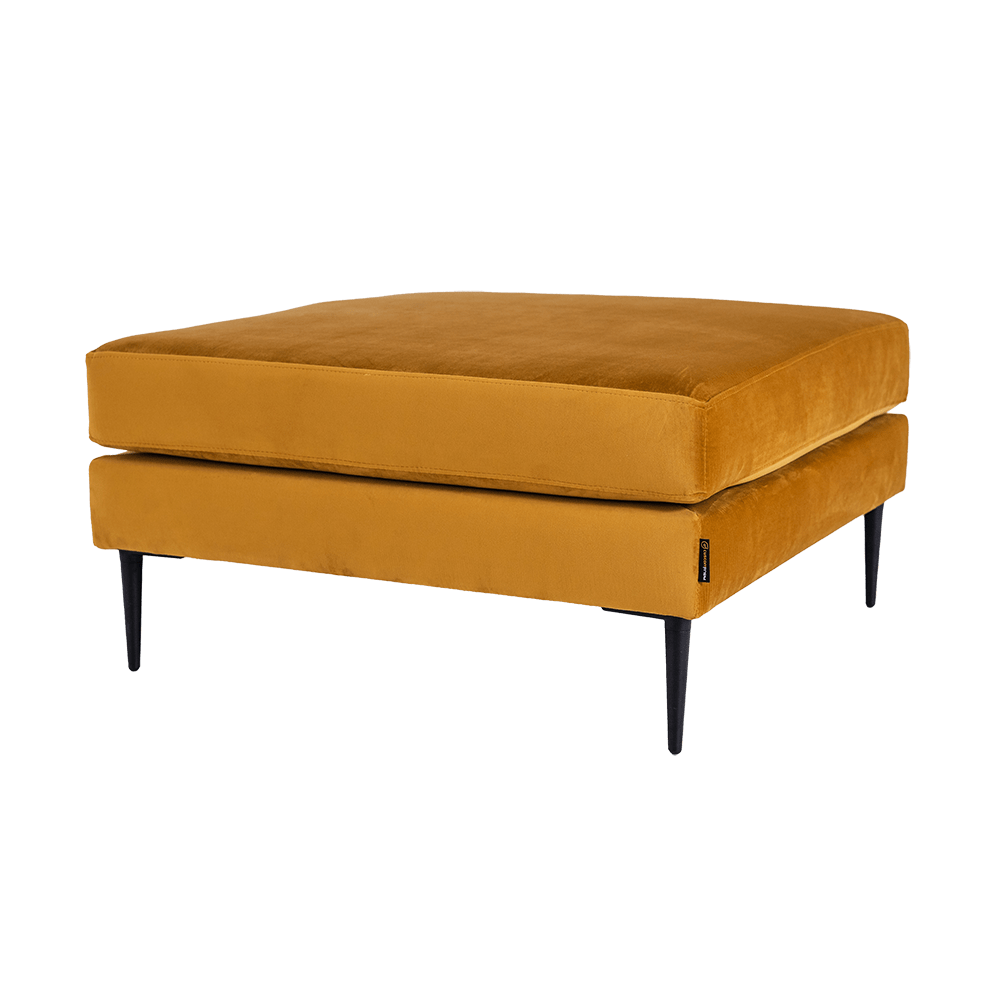 Pouf ottomano in tessuto Vergan Arancia