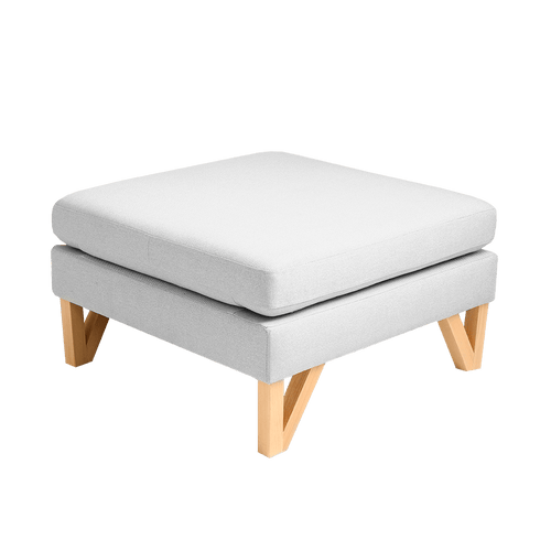 Pouf ottomano in tessuto Willy Grigio
