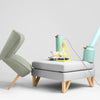 Pouf ottomano in tessuto Willy Grigio (1)